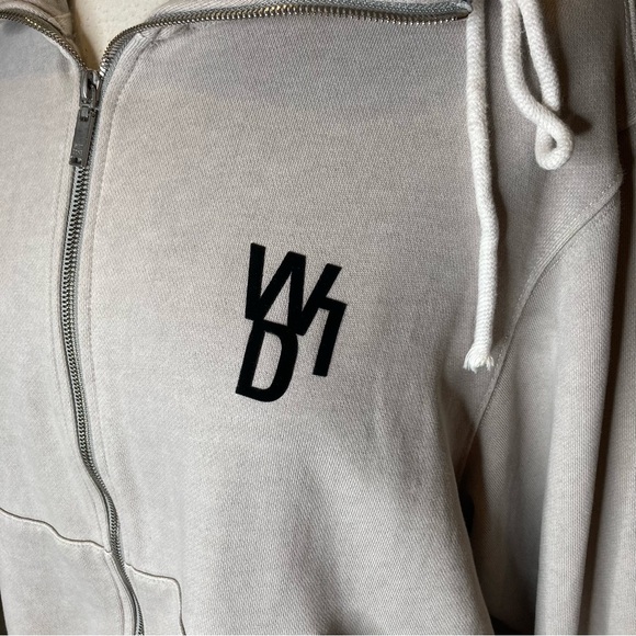 We11-done hoodie in distressed light grey - Picture 3 of 9